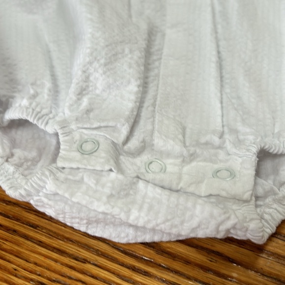 Zuccini brand infants white cotton one piece.  Waffle texture. Size 12 months. - Picture 2 of 6
